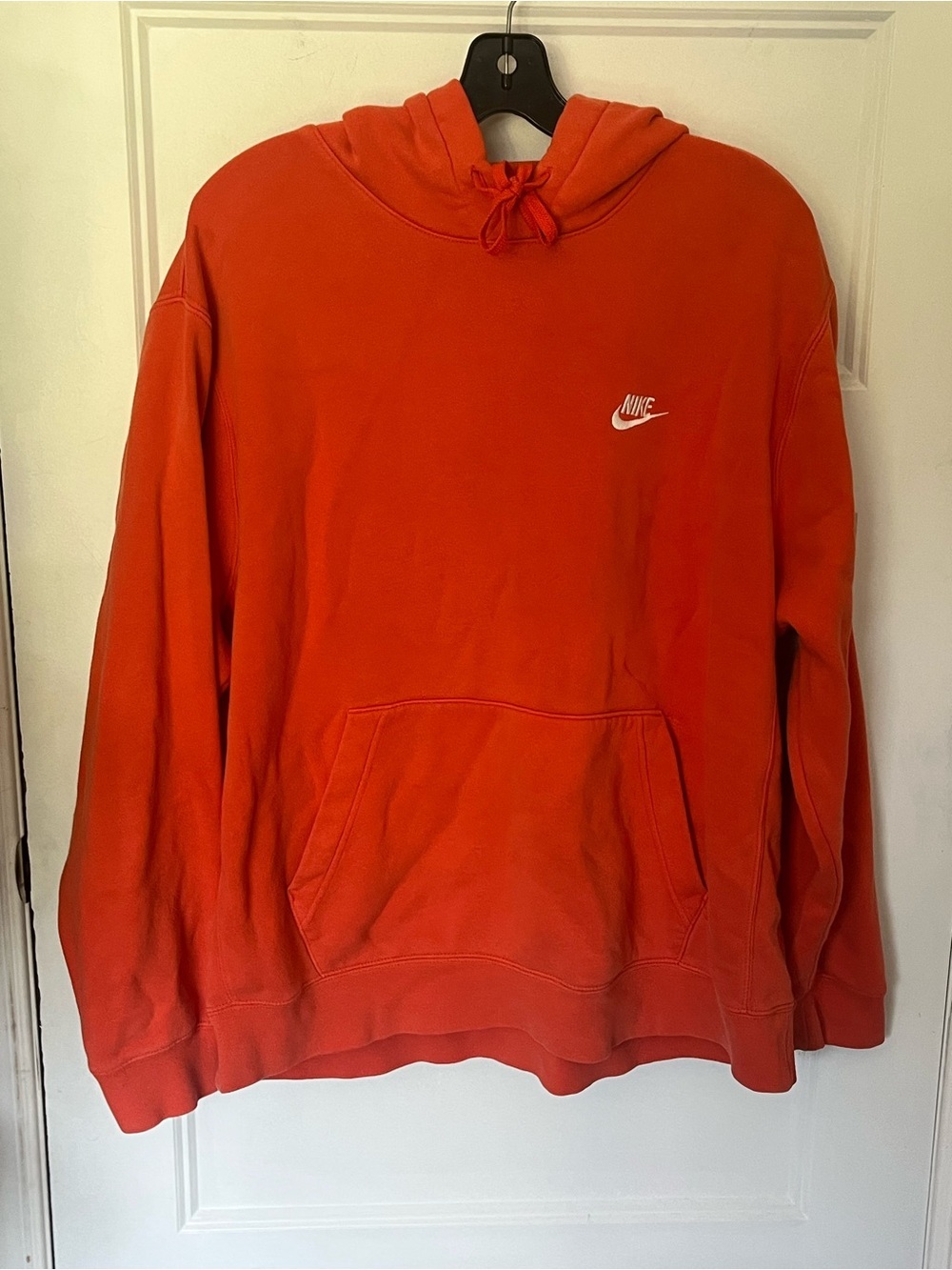 Nike Vintage Orange Hoodie Sweatshirt XL Embroidered Swoosh